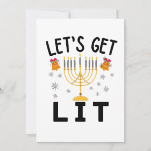 Convites  Camiseta Hanukkah Vamos Ficar Bêbados