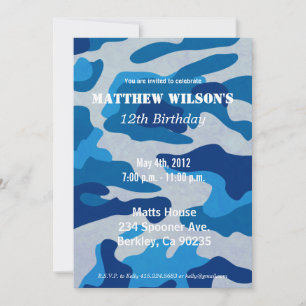 Convites Camoflauge do Exército