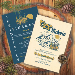 Convites Camp Bachelorette Itinerary Girls Festa de Fim de 