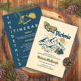 Convites Camp Bachelorette Itinerary Girls Festa de Fim de 