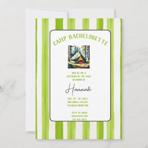 Convites Camp Bachelorette Wild no Fim de Semana das Flores