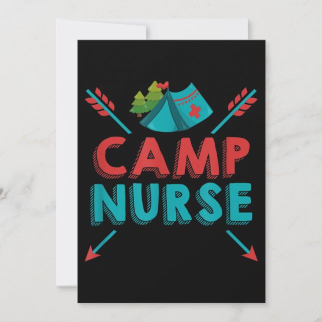 Convites Camp Nurse Nursing RN Appreciation Camping (Frente)