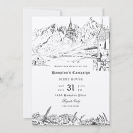 Convites Campanha de Jogo Jogando Papel na Paisagem Fantasi