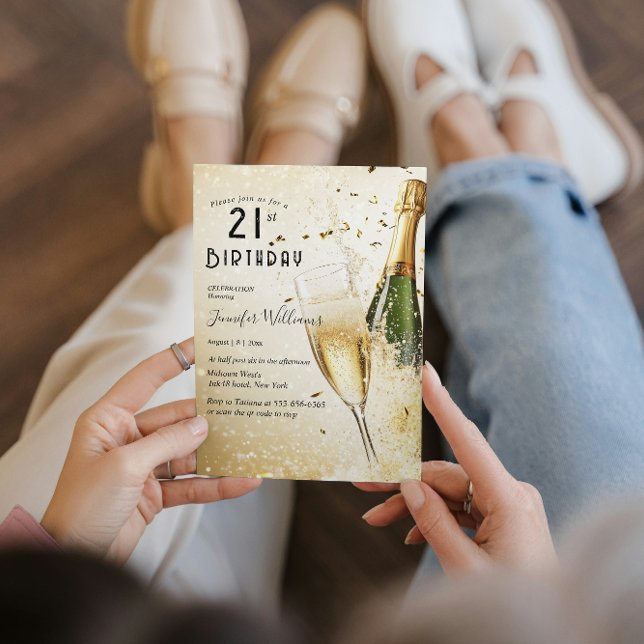 Convites Campanha e aniversário de 21 anos de vidro (Criador carregado)