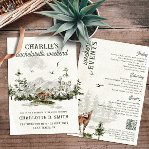 Convites Campanha no Fim de Semana do Bachelorette Modern W