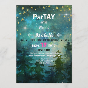 Convites Campanha Noturna Floresta Selvagem