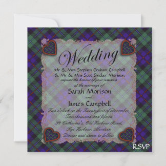Convites Campbell of Cawdor Scottish clan tartan - Xadrez