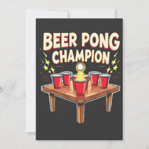 Convites Campeão de Beer Pong Ping Pong Bebendo