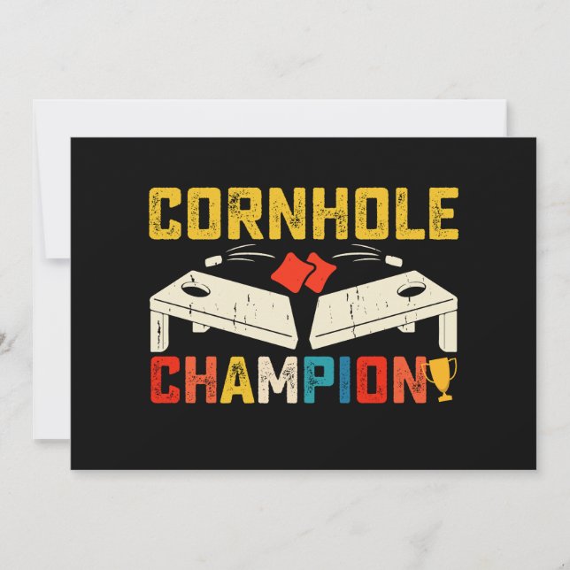 Convites Campeão de Cornhole Americano EUA 4 de Julho  (Frente)