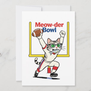 Convites Campeão do Meow-der Bowl Futebol de Gato