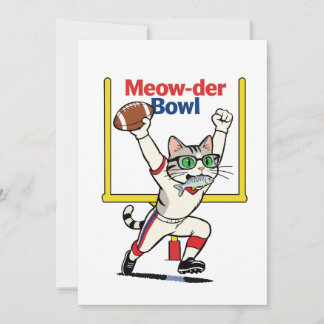 Convites Campeão do Meow-der Bowl Futebol de Gato