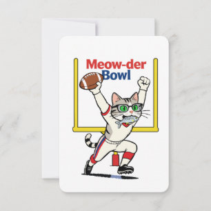 Convites Campeão do Meow-der Bowl Futebol de Gato