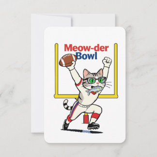 Convites Campeão do Meow-der Bowl Futebol de Gato 