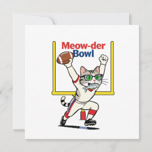 Convites Campeão do Meow-der Bowl Futebol de Gato