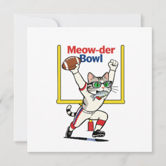 Convites Campeão do Meow-der Bowl Futebol de Gato