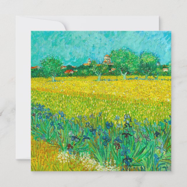 Convites Campo com Íris perto de Arles de Van Gogh (Frente)