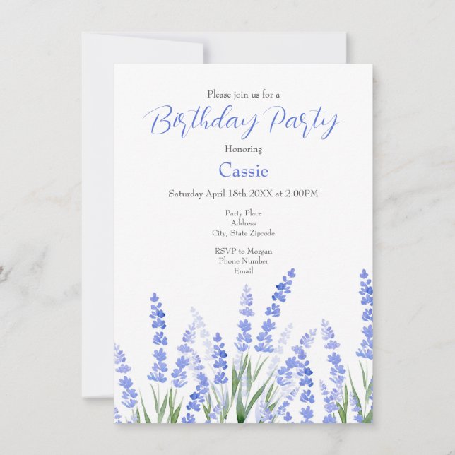 Convites Campo da Lavanda 2 (Frente)