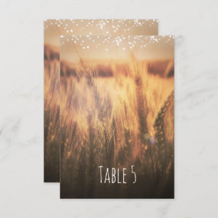 Convites Campo de Trigo Russo Número de Tabela Casada