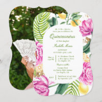 Camponeses Florais De Aquarelas Tulips Lemon Quinc