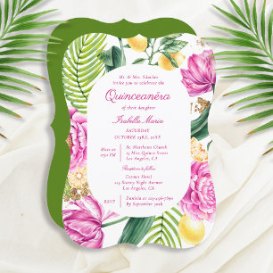 Convites Camponeses Florais De Aquarelas Tulips Lemon Quinc