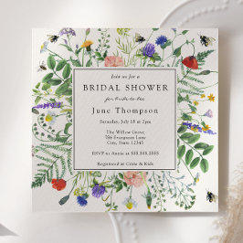 Convites Campos de Flores Selvagens e Chá de panela de Abel