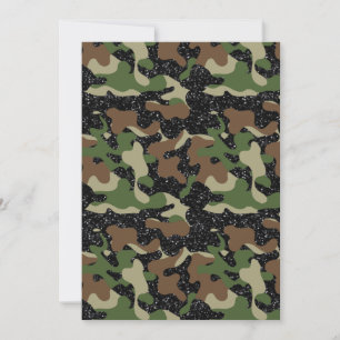 Convites Camuflagem Camuflada Floresta EUA cor brilho Exérc