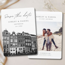 Canal de Amsterdã - Foto para salvar a data