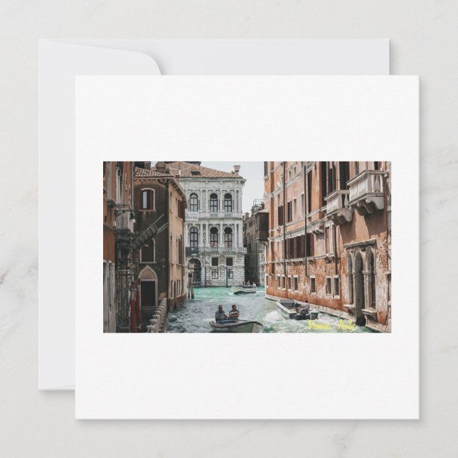 Convites Canal de Venice Boat (Frente)