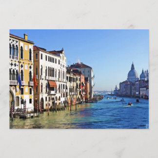 Convites Canal grande de Veneza com citações do amor