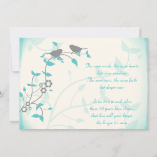 Convites Canção Aves Casando Aniversário Vow Renewal