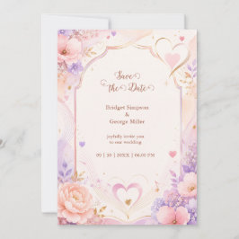 Convites Canção de Amor de Peônia Pastel Romance de Casamen