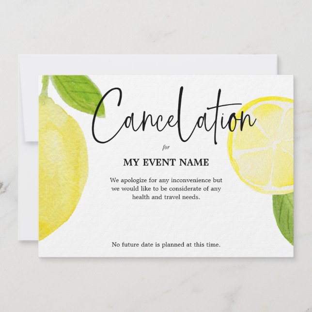 Convites Cancelamento de eventos devido a COVID-19 (Frente)