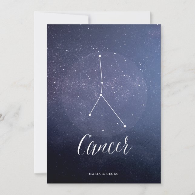 Convites Cancer de Número de Tabela Celestial da Estrela da (Frente)