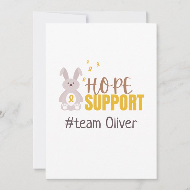 Convites cancer infantil. Papel de Carta #do nome da equipe (Frente)