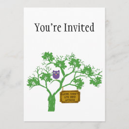 Convites Cancer não vive aqui, coruja