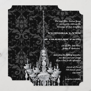 Convites Candelabros Prateados e Cinzas Casamento Vitoriano