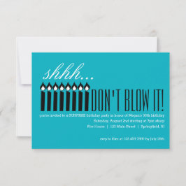 Convites Candle Surprise Shhh... NÃO SOME!