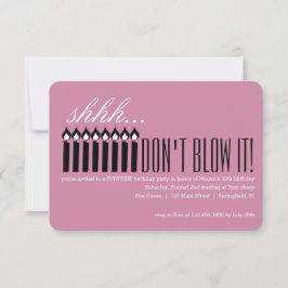 Convites Candle Surprise Shhh... NÃO VÁ!