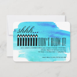 Convites Candle Surprise Shhh... NÃO VÁ BLOQUEAR! Aniversár