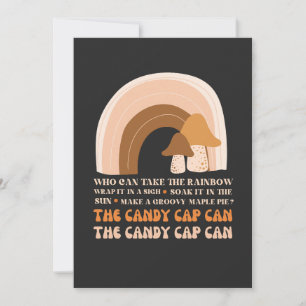 Convites Candy Boné Can Song with Rainbow and Mushroom T-S