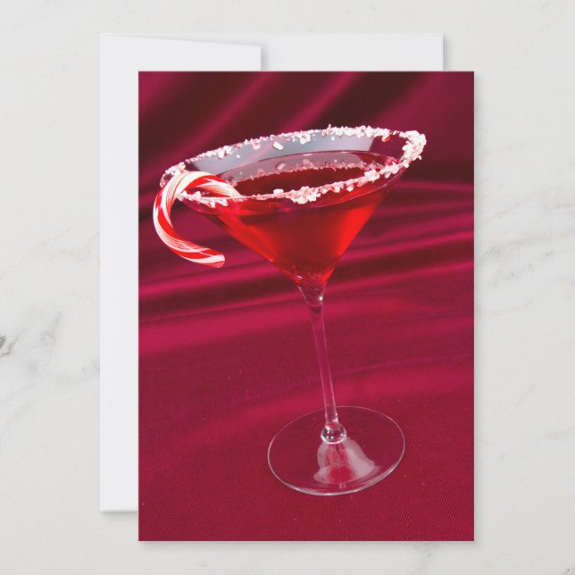 Convites Candy Cane Martini (Frente)