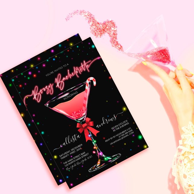 Convites Candy Cane Martini Boozy Bachelorette (Criador carregado)