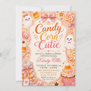 Convites Candy Corn Fofo Aniversário de Halloween