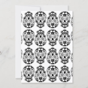 Convites Candy de crânio Calavera açúcar floral mexicano ca