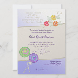 Convites Candy Sweet Bat Mitzvah