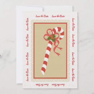 Convites Candycane salva a data de convite/anúncio