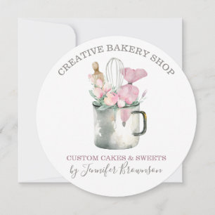 Convites Caneca de confeiteiro de pastelaria Boho chic flor