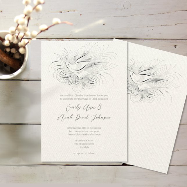 Convites Caneta Flourish Vintage Love Invitation (Criador carregado)