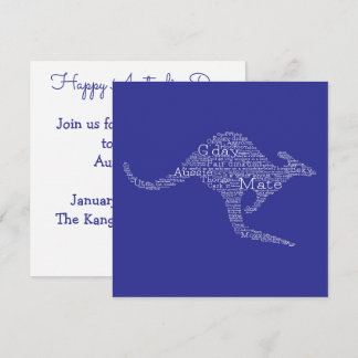 Convites Canguru feito de gíria australiana