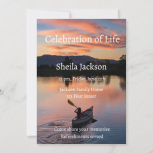 Convites Canoagem Fotográfica Memorial Canoing Paddling Lak